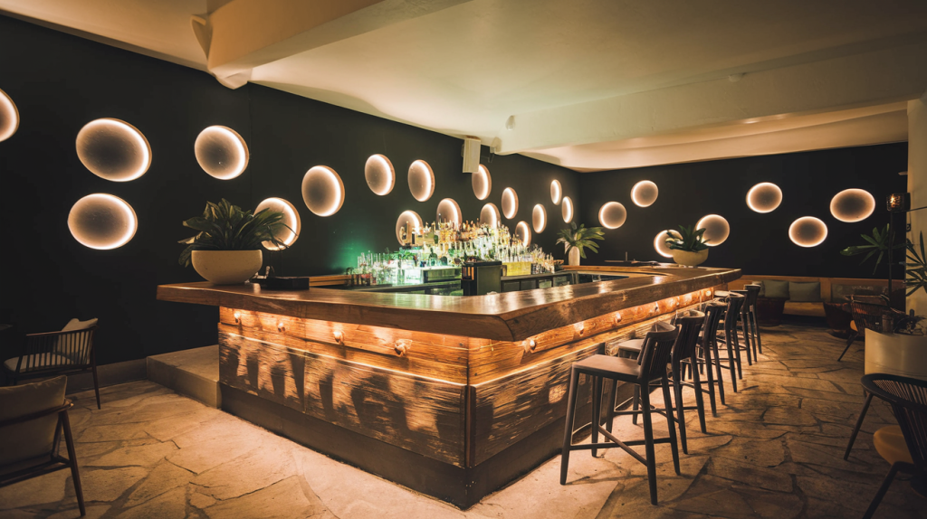 a bar lounge with a modern design the ba Hx8qgjrWSPmh9Psaullu3w hOcAZ uwQbao14 LrPaJtg