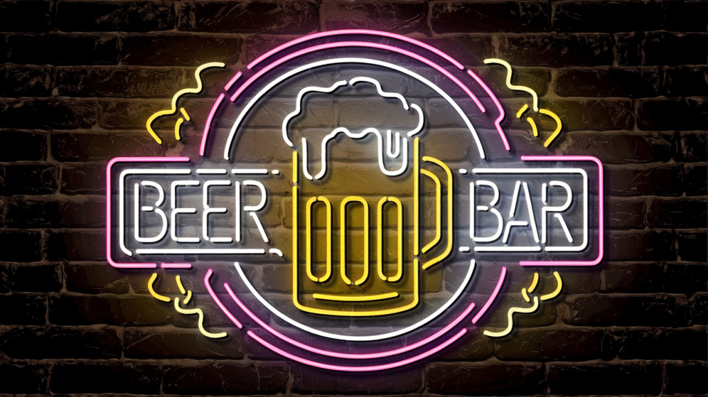 a neon sign with the text beer bar the s DSNXoj WR9 gsQZ2jBRWPA Lnovqc15QWq 2wucSZf0A