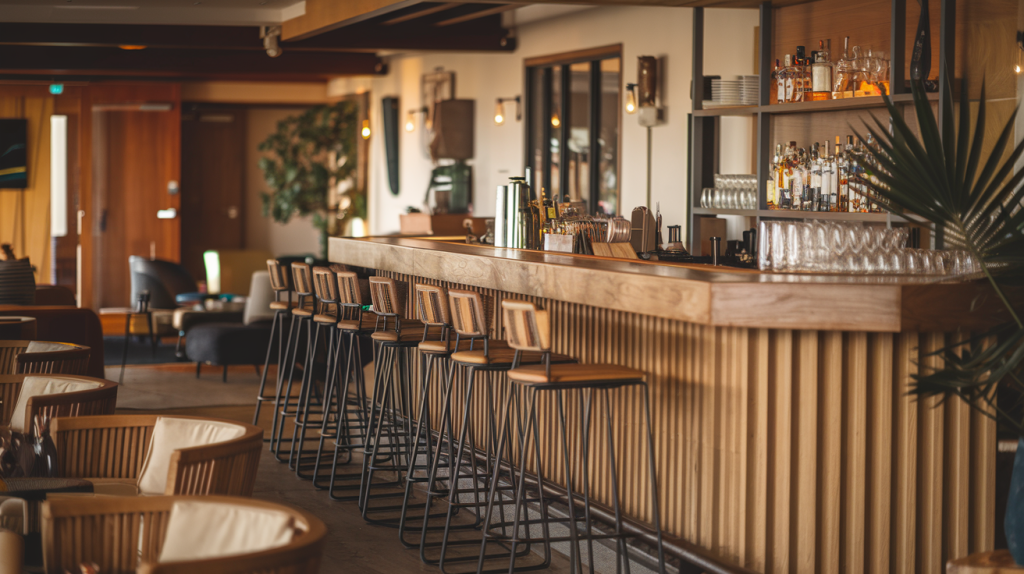 a photo of a modern bar lounge with a wo FwnUPCdXTXeSFDvrOmH TQ SMAM6duMQVK8gyh4NizN9g