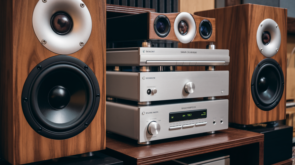 a photo of a refined audio setup with wo NcUSDQVIT76dZBDAjInaTA L7iewC0ZRbe F6Zs480A5w