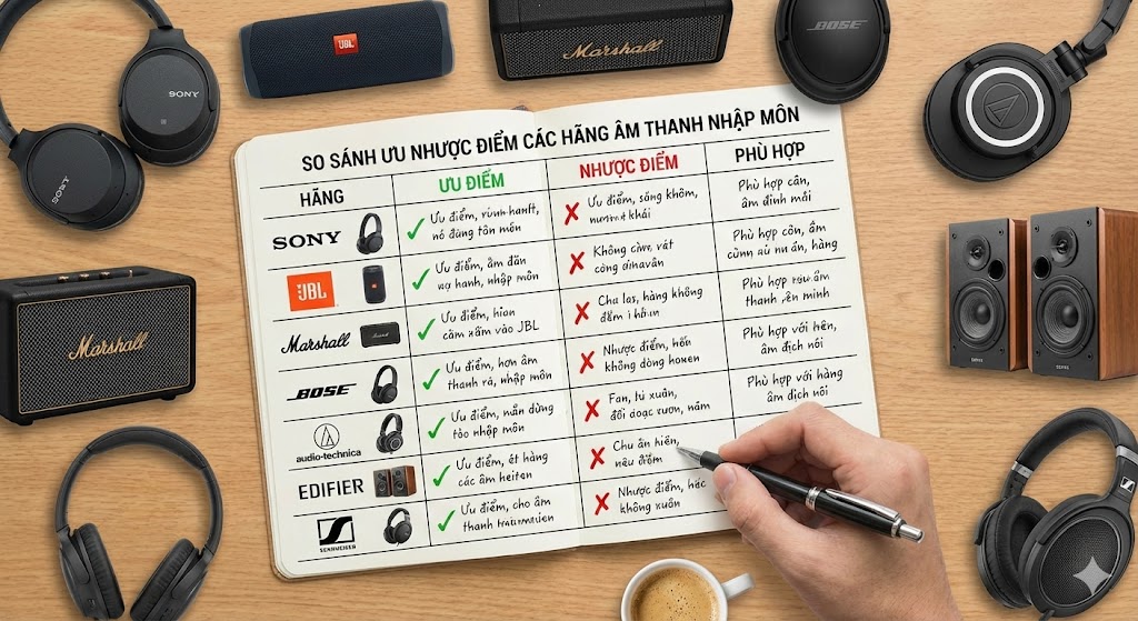 Khám phá 7 Thương hiệu Âm thanh Uy tín cho Người mới 2 3 2