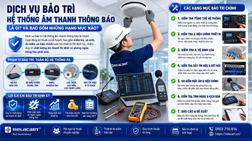 Dịch Vụ Bảo Trì Hệ Thống Âm Thanh Thông Báo Là Gì Và Bao Gồm Những Hạng Mục Nào