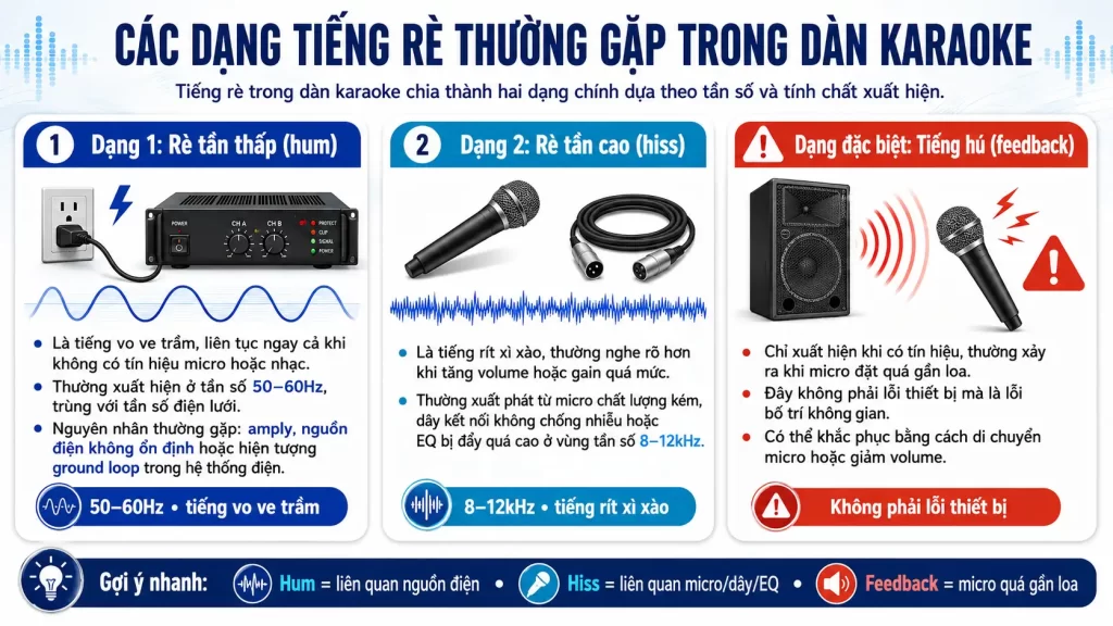 Các Dạng Tiếng Rè Thường Gặp Trong Dàn Karaoke