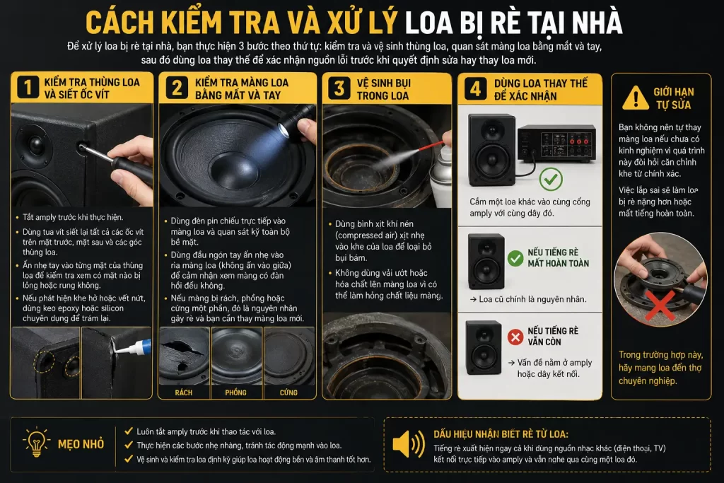 Cách Kiểm Tra và Xử Lý Loa Bị Rè Tại Nhà