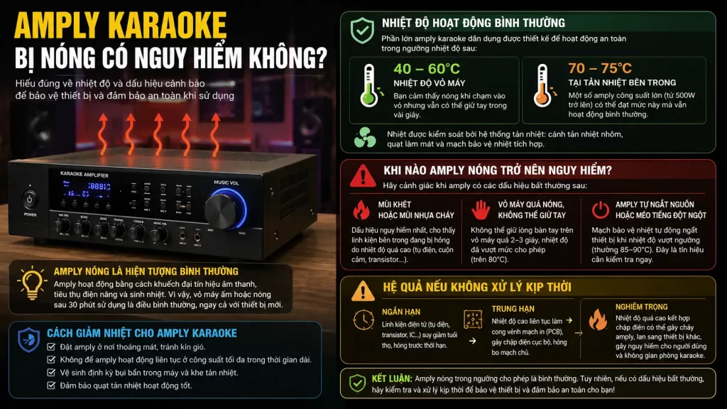 Amply Karaoke Bị Nóng Có Nguy Hiểm Không