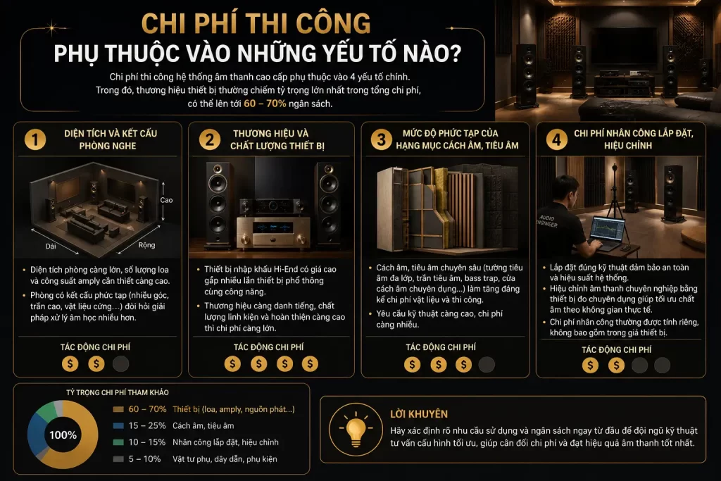 Chi Phí Thi Công Phụ Thuộc Vào Những Yếu Tố Nào?