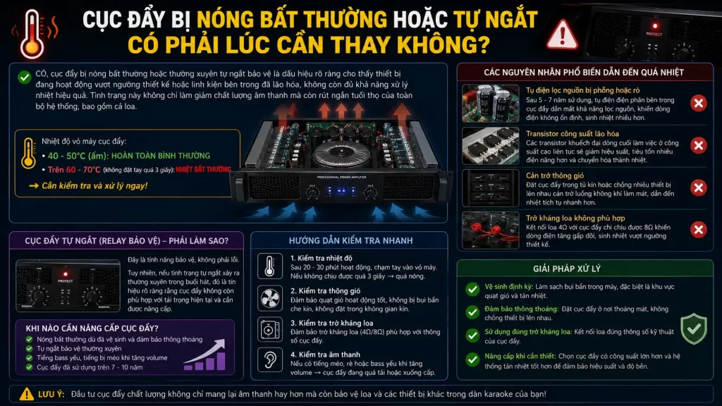 Cục Đẩy Bị Nóng Bất Thường Hoặc Tự Ngắt Có Phải Lúc Cần Thay Không