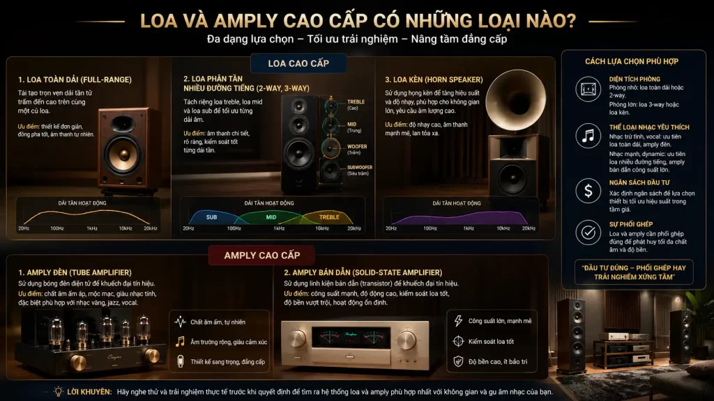 Loa Và Amply Cao Cấp Có Những Loại Nào?