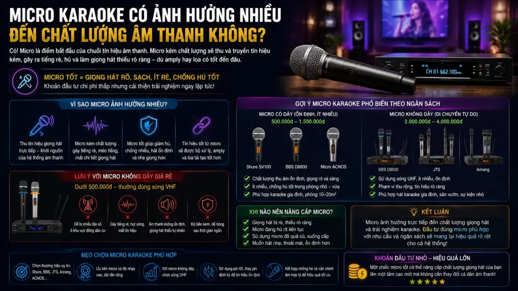 Micro Karaoke Có Ảnh Hưởng Nhiều Đến Chất Lượng Âm Thanh Không