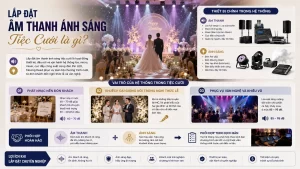 Lắp đặt âm thanh ánh sáng tiệc cưới là gì