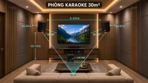 Cách Bố Trí Loa Karaoke Trong Phòng 30m² Để Âm Thanh Cân Bằng?