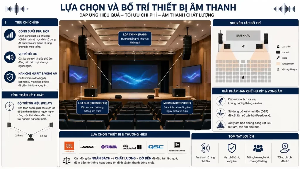 Lựa Chọn Và Bố Trí Thiết Bị Âm Thanh Dựa Trên Tiêu Chí Nào?