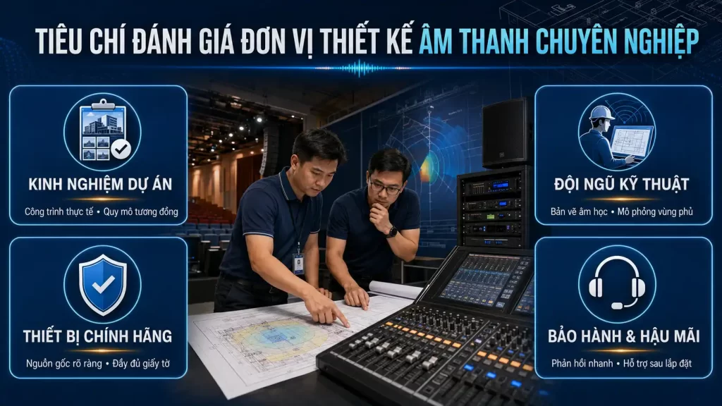 Tiêu Chí Nào Đánh Giá Một Đơn Vị Thiết Kế Âm Thanh Chuyên Nghiệp?