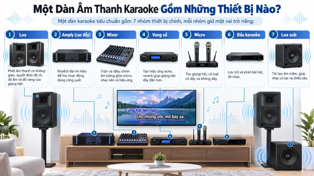 Một Dàn Âm Thanh Karaoke Gồm Những Thiết Bị Nào?